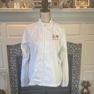 Adidas GE Beijing 2008 Olympics white windbreaker, size medium